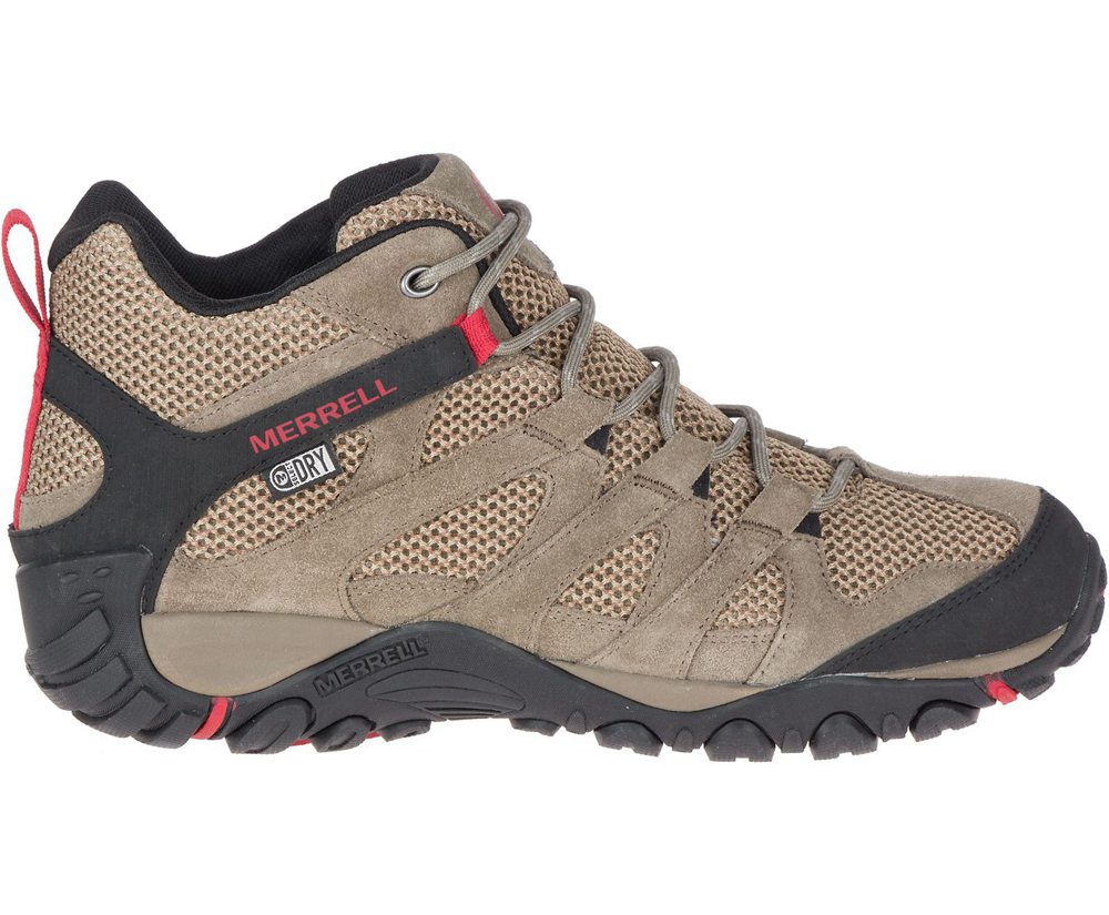 Kozaki Merrell Męskie Brązowe - Alverstone Mid Waterproof - 813540-IEG